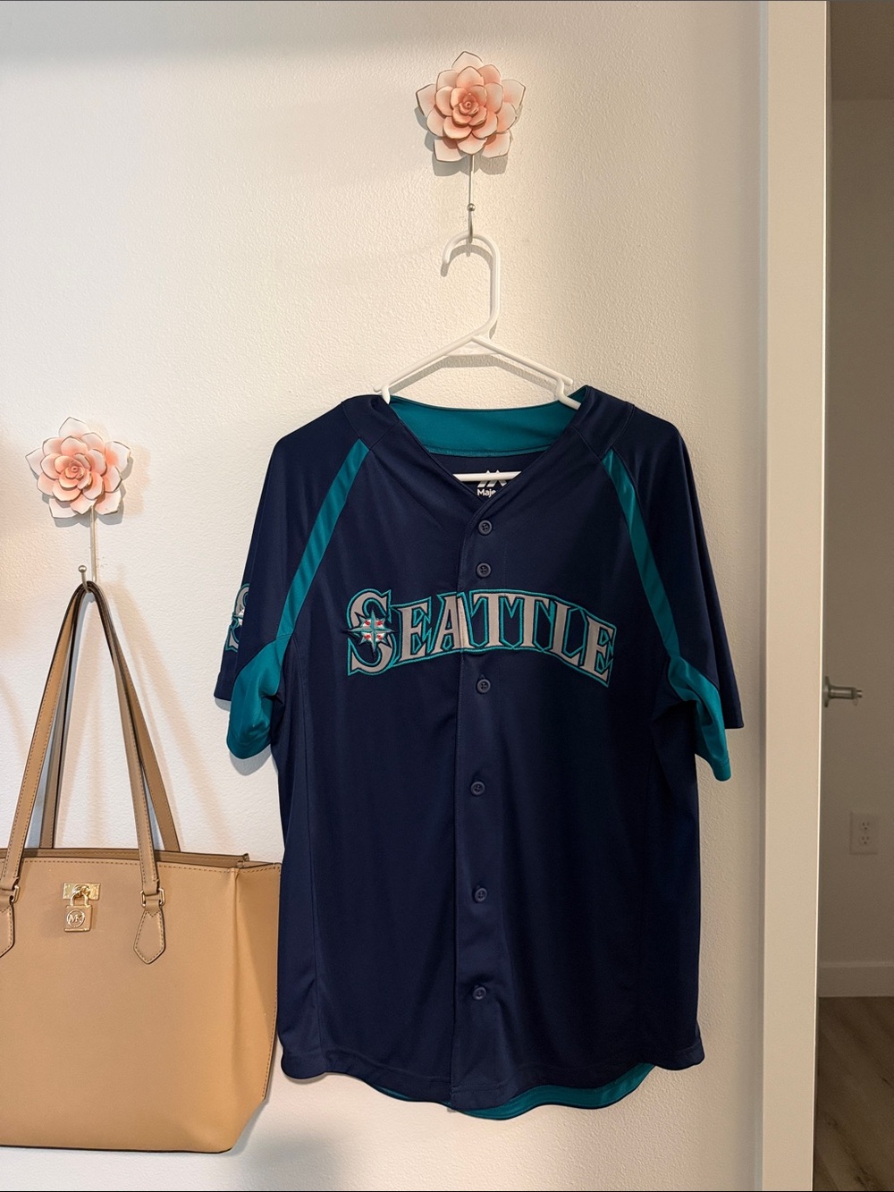 Seattle Mariners Unisex Baseball Jersey - Navy & Teal